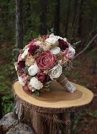 Limited time sale easy return. Round Bouquet Red Bouquet Wedding Burgundy Bouquet Rustic Bouquet