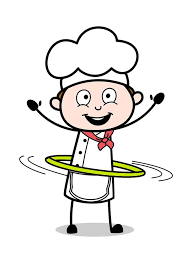 Playing With Hula Hoop Cartoon Waiter Male Chef Vector Illustration Free Download Cartoon Clip Art Cartoon Free Cartoon Clipart