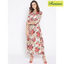 Housefabric.com has the latest floral fabric patterns. Round Neck Rayon Women Off White Red Floral Print Maxi Dress Id 21707120597