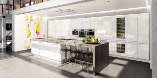une cuisine moderne avec un immense ilot central cuisines charles rema modele jacinthe cuisines ouvertes pinterest design cuisine and cuisine design