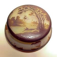 E Galle 1846 1904 Box Art Nouveau Glass Art Antiques