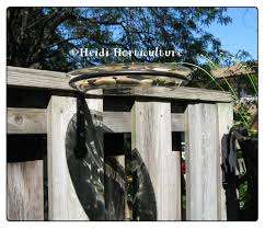 Diy Bird Bath For The Fence Or Deck Railing Diy Bird Bath Bird Bath Deck Railings