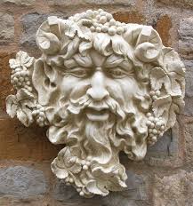 Garden Ornaments Green Man Garden Ornaments Stone Face Garden Ornament Bacchus Green Man Polymer Clay Crafts Green Man Sculpture
