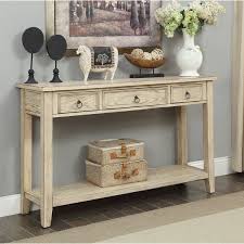 Round Out The Collection With This Stately Console With 3 Upper Drawers Ready To Hold Your Papers Cards Or Keys And Console Table Furniture Wood Console Table