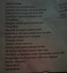 Maybe you would like to learn more about one of these? Owahana Geguritan Ing Ngisor Iki Dadi Wujud Gancaran Tlong Ya Saya Nggak Bisa Brainly Co Id