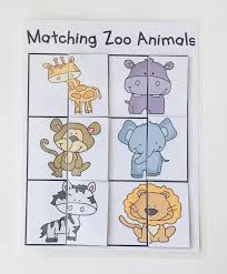 Matching Wild Animals Puzzle Learning Game Educational Etsy Animal Activities For Kids Educational Games For Preschoolers Kindergarten Games