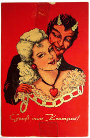 Krampus Kunstproduktion Vintage Kunst Perchten