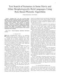The sch in italian and german just happen to look alike, but they represent unrelated sounds. Pdf Text Search Of Surnames In Some Slavic And Other Morphologically Rich Languages Using Rule Based Phonetic Algorithms