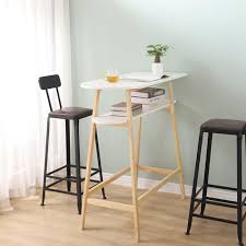 Check spelling or type a new query. Table De Bar Scandinave Table Haute De Bar Mange Debout Cuisine Avec 2 Etages De Rangement Pied En Bois Massif Blanc Cdiscount Maison
