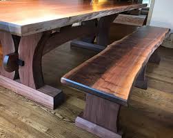 Walnut Live Edge Trestle Table And Bench Projects To Try In 2019 Trestle Table Table Furniture Trestle Dining Tables
