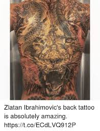 The men are on the right because the superstar believes that represents strength. Zlatan Ibrahimovic S Back Tattoo Is Absolutely Amazing Httpstcoecdlvq912p Meme On Me Me