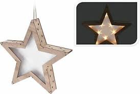 Christmas 12 rattan star string lights. Large Battery Operated Led Light Up Wooden Christmas Star Hanging Decoration 15 99 Picclick Uk