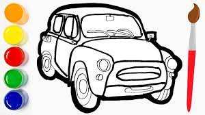 Gambar mewarnai binatang kreasi warna. Cara Menggambar Dan Mewarnai Mobil Mainan Fiat Klasik Gambar Anak Cat Color Youtube