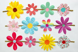 Folding Paper Flowers 8 Petals Kids Crafts Fun Craft