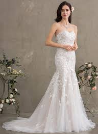 The hips and back have a sheer illusion. Mermaid Wedding Dresses Gowns Jj S House