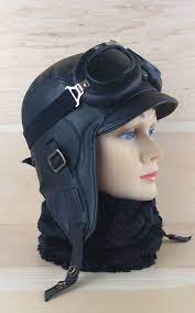 Leather Aviator Hat Motorcycle Helmet Pilot Cap Military Etsy Modnye Golovnye Ubory Modnye Stili Dizelpank