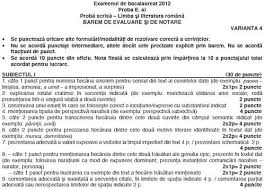 Text of valoarea expresiva a verbelor. Bac 2012 Baremul De Corectare La Examenul De Limba Si Literatura Romana Hotnews Mobile