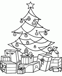 Children will enjoy decorating these trees with crayons and markers as much as they enjoy decorating the christmas tree with ornaments. Christmas Tree With Gifts Coloring Page Coloring Pages For All Ages Coloring Home