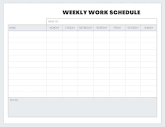 Free custom printable work schedule planner templates | Canva
