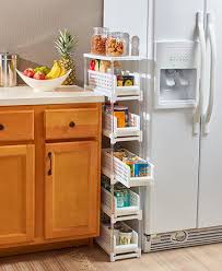 Slim Sliding Drawer Storage Small Kitchen Storage Small Kitchen Organization Diy Kitchen Storage