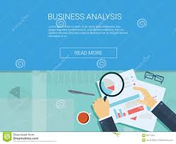 Business Analysis Background With Magnifying Glass Stock