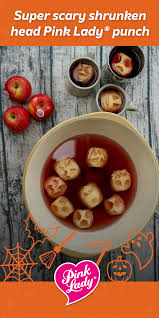 Pinkids Halloween Shrunken Heads Punch Pink Lady Apples Recipe Apple Drinks Recipes Halloween Food For Party Perfect Food