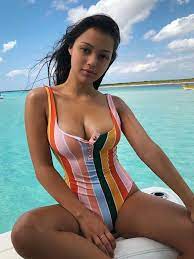 Stripes High Waist One Piece Swimwear Striped Swimwear One Piece Swimwear Striped Swimsuit
