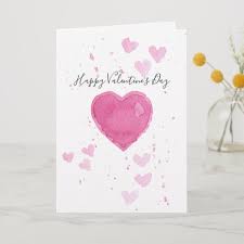 Use wobbly eyes for the i, draw a heart for the love, then a u for you.. Watercolor Heart Valentine S Day Greeting Card Zazzle Com Valentines Day Cards Handmade Valentine Cards Handmade Valentines Watercolor