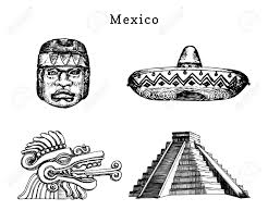 If you want to stay in a safe place in latin america, uruguay is one of the best bets. Drawn Set Of Famous Mexican Attractions Vector Illustrations Royalty Free Cliparts Vectors And Stock Illustration Image 103238545