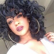 Shaggy Black Curly Capless Vogue Medium Women S Heat Resistant Fiber Wig Natural Hair Styles Hair Weave Hairstyles