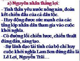 Suốt 10 năm ròng rã nếm mật nằm gai, chiến đấu gian khổ, dưới sự chỉ huy tài tình của lê lợi, khởi nghĩa lam sơn đã thắng lợi hoàn toàn, quét sạch giặc. Trinh Bay Káº¿t Quáº£ Cá»§a Cuá»™c Khá»Ÿi NghÄ©a Lam SÆ¡n Neu Nguyen Nhan Dáº«n Ä'áº¿n Tháº¯ng Lá»£i Cá»§a Cuá»™c Khá»Ÿi NghÄ©a Lam SÆ¡n Theo E Hoc24
