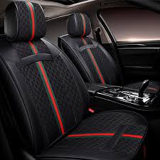 Leader accessories pair of faux leather front car seat covers with airbag for truck suv universal fit auto seat protector. 242 58 Classic Leather Gucci Print Car Seat Covers Universal Pads Automobile Seat Cushions 6pcs Black Car Seats Leather Car Seats Truck Seat Covers