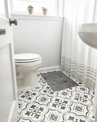 Gorgeous Inexpensive Bathroom Remodel By Tiffinyrae Stenciled Tiled Floors Spa Bathroo Inexpensive Bathroom Remodel Bathrooms Remodel Stenciled Tile Floor