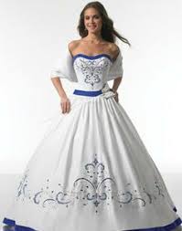 Wedding Dress 5 Wedding Gowns With Color Accents Blue Wedding Gowns Blue Wedding Dress Royal Blue Wedding Dresses