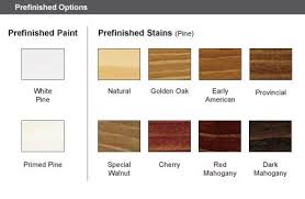 Pella Wood Clad Windows Interior Wood Stain Chart From