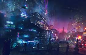 Love text, black background, purple lights, valentines day, neon light, 5k. Wallpaper City Science Fiction Cyberpunk Neon 1920x1229 Rzkf30 1202535 Hd Wallpapers Wallhere