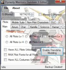 1 shu character clear musou mode once or you have dw2 saved data huang zhong: Release Dynasty Warriors Gundam 3 Editor Xbox Gaming Wemod Community
