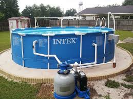 Landscaping Around Base Of Intex Ultra Frame Pools Page 2 Backyard Pool Backyard Pool Landscaping Pool Landscaping