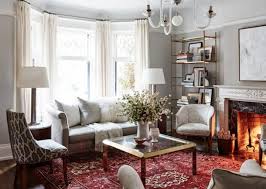 Allison Willson Portfolio Sarah Richardson Design Light Gray Walls Red Rug And Neutral Red Rug Living Room Living Room Decor Traditional Rugs In Living Room