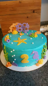 2nd Birthday Baby Shark Buttercream Cake 10 Under The Sea 2nd Birthday Cake Use With Baby Shark Party Buttercream Filled Buttercream Frosted With Fondant Decoration Cake Sea Cakes 2 Birthday Cake