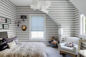 Maybe you would like to learn more about one of these? Platinum Gray Striped Wall In Boys Room Contemporary