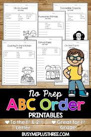 Abc Order Worksheets Alphabetical Order Pages For 1st 2nd 3rd Abc Order Abc Order Worksheet Alphabetical Order