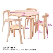 Ecr4kids Bentwood Curved Back Chair And Table Furniture Set Premium Kids Set For Homes Daycares And Classrooms Natural Color In 2020 Round Table And Chairs Kids Furniture Sets Table And Chair Sets