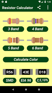 The application supports color codes for 3, 4, 5 and 6 band resistors. Resistor Calculator For Android Apk Download