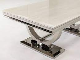 Walker edison cora modern round faux marble top coffee table with x base, 36 inch, white faux marble and gold. New Rani Cream Marble Coffee Table Marble Coffee Table Coffee Table Contemporary Console Table