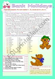 These dates may be modified as official changes are announced, so please check back regularly for updates. Bank Holidays Esl Worksheet By Lucetta06