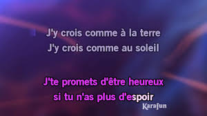 Te promets c'est un nouveau départ et j'aimerai me cacher, sous tes paupières pour que tu puisse me voir, quand tu fait tes prières et j'aimerai les casser toute ces lumières celles qui t'empêches de voir, un peu plus clair lala lala lalala laala refrain mais je ne pourrai te dire, ce que je ne sais pas et je. Karaoke Je Te Promets Live Born Rocker Tour Johnny Hallyday Youtube