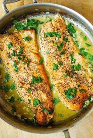 Trout With Garlic Lemon Butter Herb Sauce Fish Recipes Healthy Fish Recipes Healthy Fish