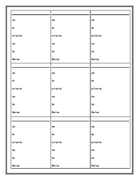 German 1 Verb Conjugation Chart