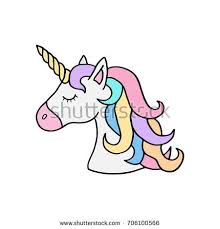 Colorful Rainbow Unicorn Vector Illustration Drawing Cute Unicorn S Head With Rainbow Mane And Yellow Ho Edinorozhe Iskusstvo Risunok Edinoroga Legkie Risunki